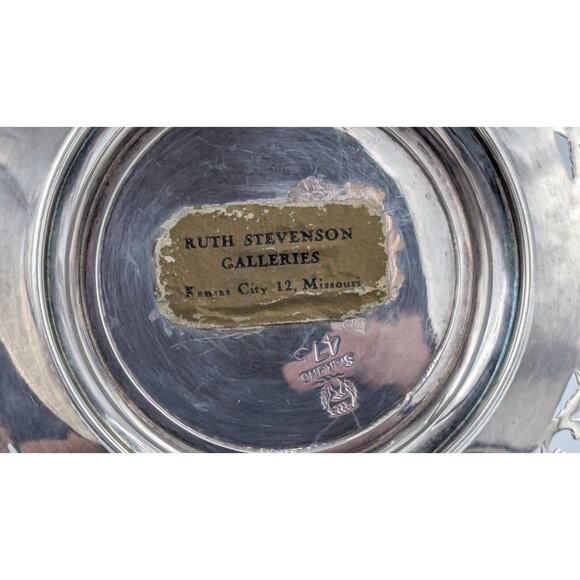 Meriden Britannia Sterling Silver Reticulated Tray Footed Dish 8.5” #475 - Picture 10 of 14